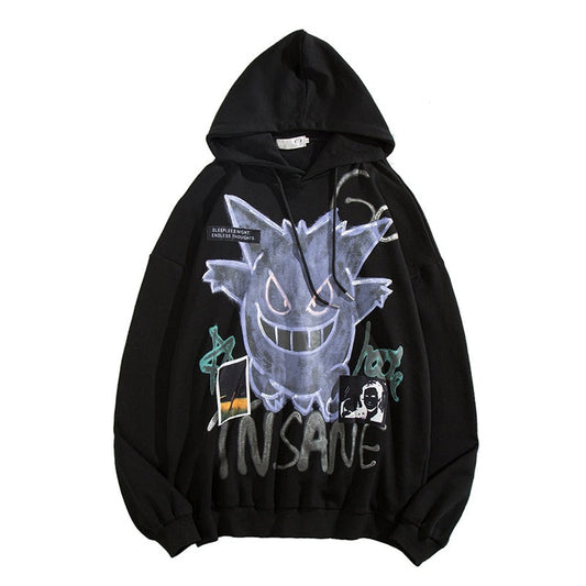 "Purple Ghost" Graphic Unisex Streetwear Vintage Women Men Y2K Hoodie