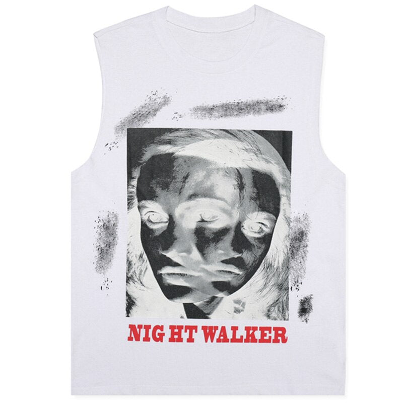 "Night Walker" Graphic Unisex Streetwear Vintage Women Men Y2K Tank Top