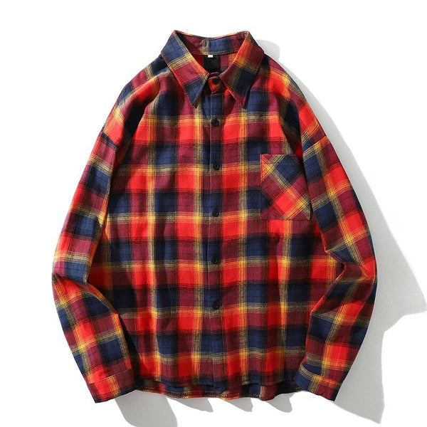 "Plaid" Graphic Unisex Streetwear Vintage Women Men Y2K Shirt