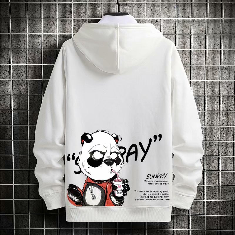 "Soda Drinking" Graphic Unisex Streetwear Vintage Women Men Y2K Hoodie