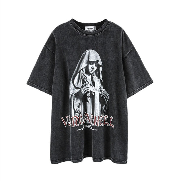 "Morning Wake" Graphic Unisex Streetwear Vintage Women Men Y2K T-Shirt