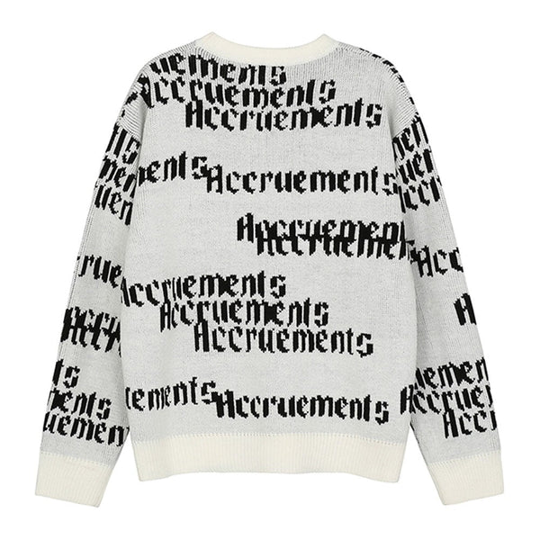 "Accruements" Unisex Men Women Streetwear Graphic Sweater