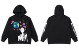 "Around The Globe" Unisex Men Women Streetwear Graphic Hoodie