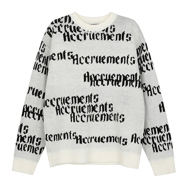 "Accruements" Unisex Men Women Streetwear Graphic Sweater