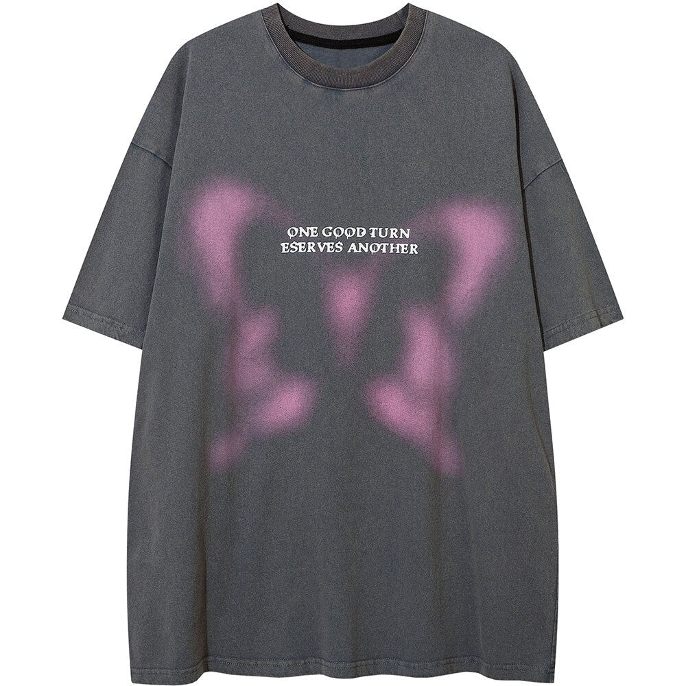 "Grey Beauty" Graphic Unisex Streetwear Women Men Y2K T-Shirt