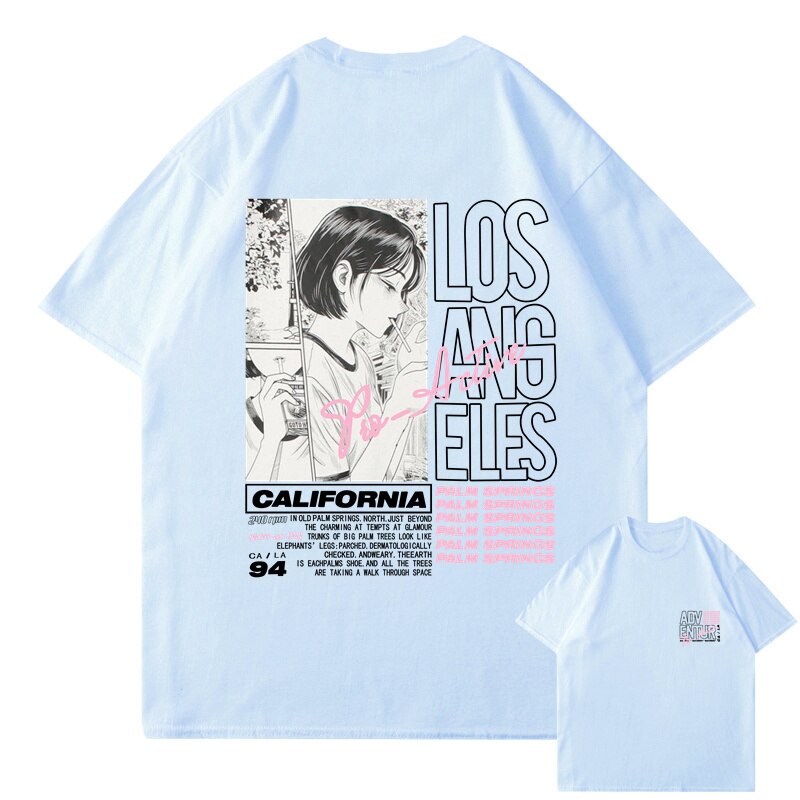 "Downtown" Graphic Unisex Streetwear Vintage Women Men Y2K T-Shirt