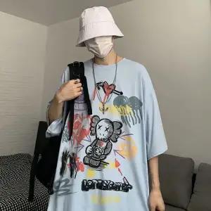 "Purple Ghost" Graphic Unisex Streetwear Vintage Women Men Y2K T-Shirt