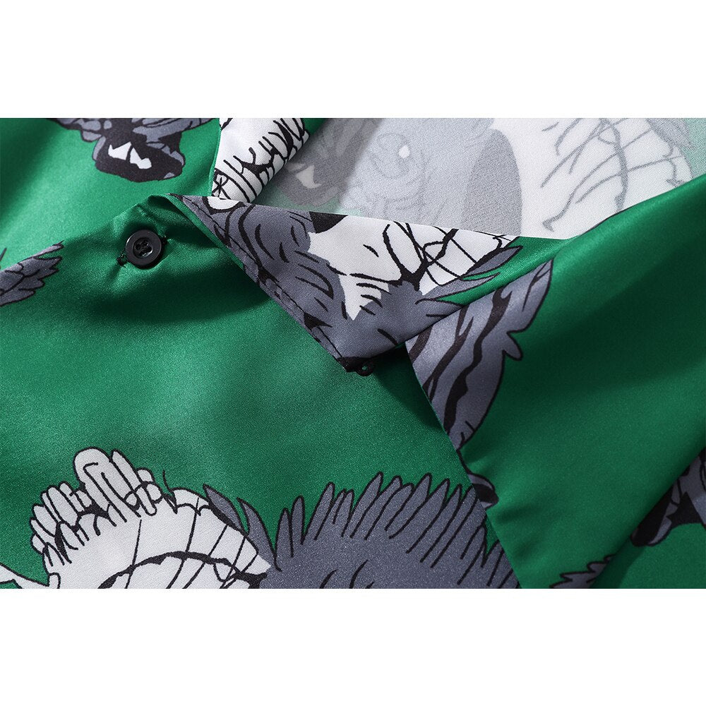 "Go Tony" Graphic Unisex Streetwear Women Men Y2K Button Shirt
