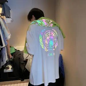 "Targeted" Graphic Unisex Streetwear Vintage Women Men Y2K Reflective T-Shirt