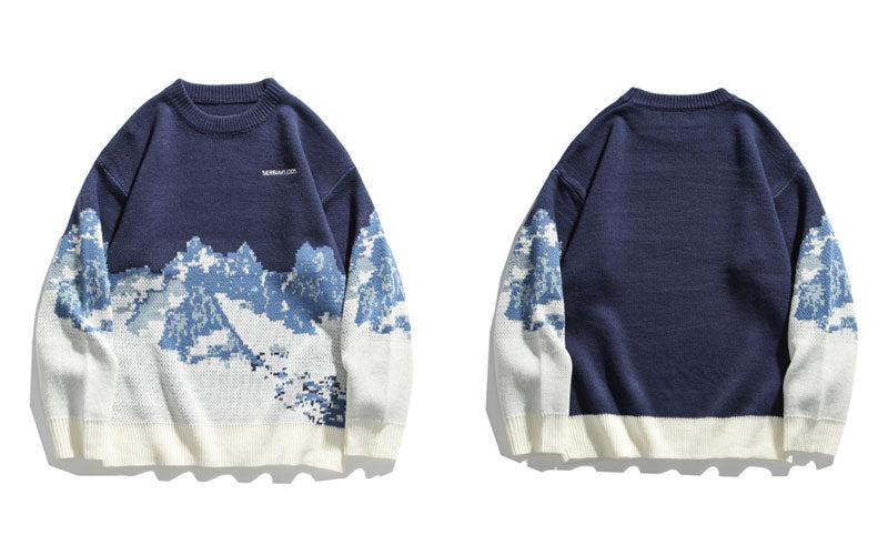 "Mountain Climb" Graphic Unisex Streetwear Vintage Women Men Y2K Sweater