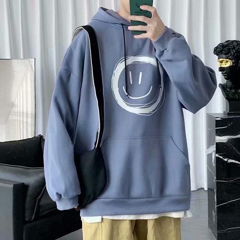 "Smiley" Graphic Unisex Streetwear Vintage Women Men Y2K Hoodie