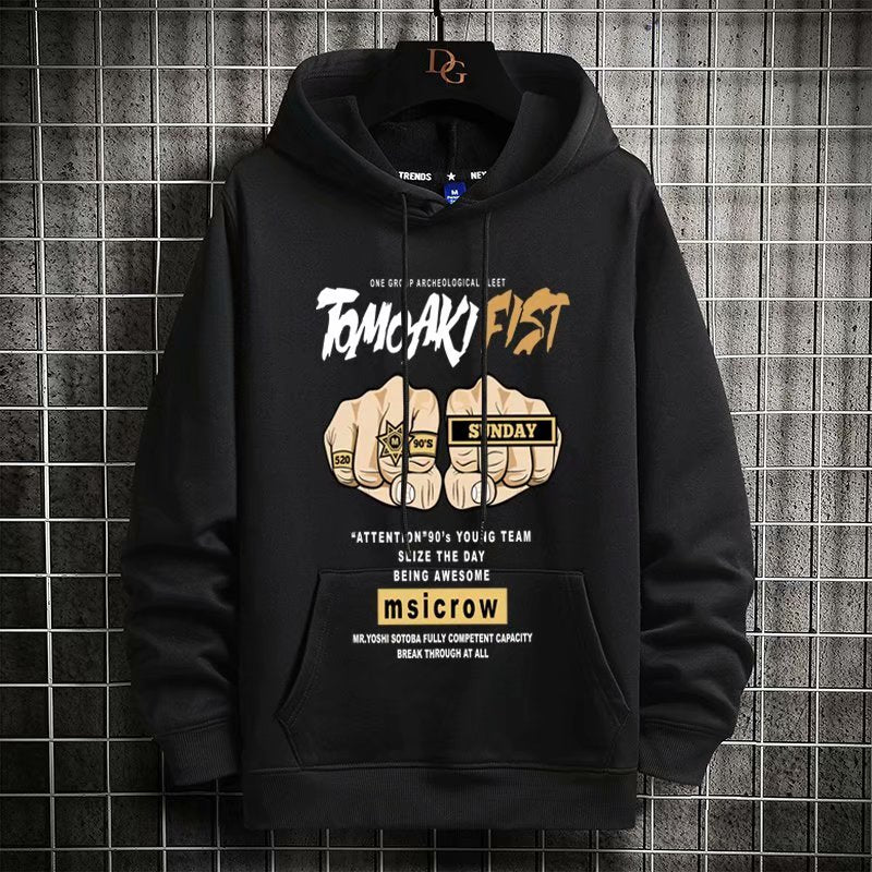 "Right Punch" Graphic Unisex Streetwear Vintage Women Men Y2K Hoodie