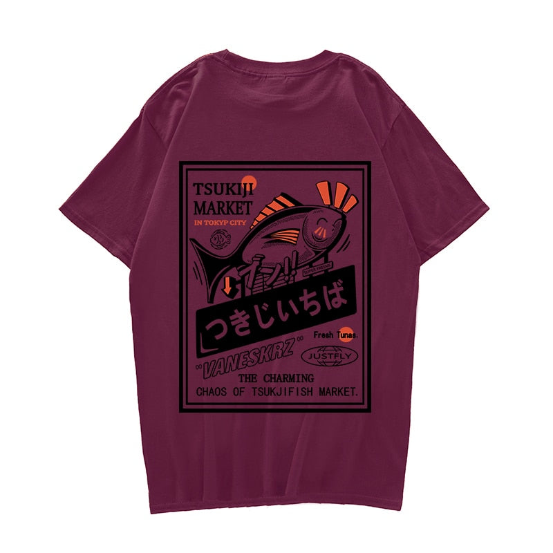 "The Fisherman" Unisex Men Women Streetwear Graphic T-Shirt