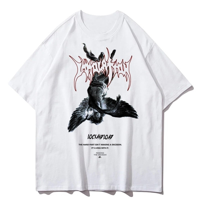"Black Demon" Unisex Men Women Streetwear Graphic T-Shirt