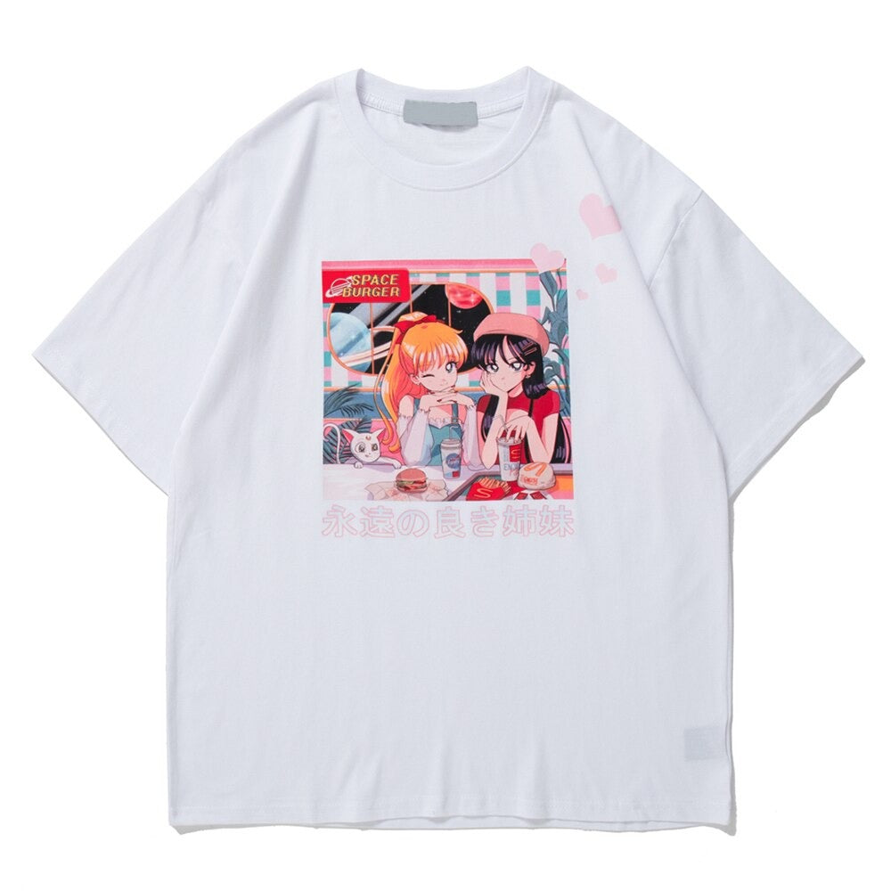 "Best Friends" Unisex Men Women Streetwear Graphic T-Shirt