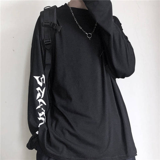 "Stealth Sleeves" Graphic Unisex Streetwear Vintage Women Men Y2K T-Shirt