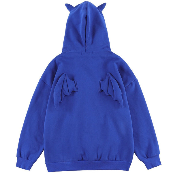 "With Wings" Graphic Unisex Streetwear Vintage Women Men Y2K Hoodie
