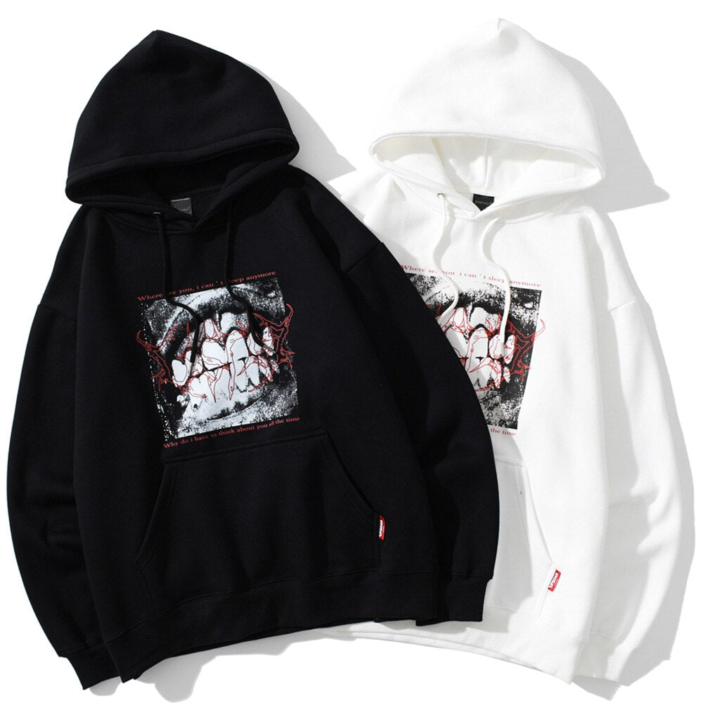 "Bitten" Unisex Men Women Streetwear Graphic Hoodie