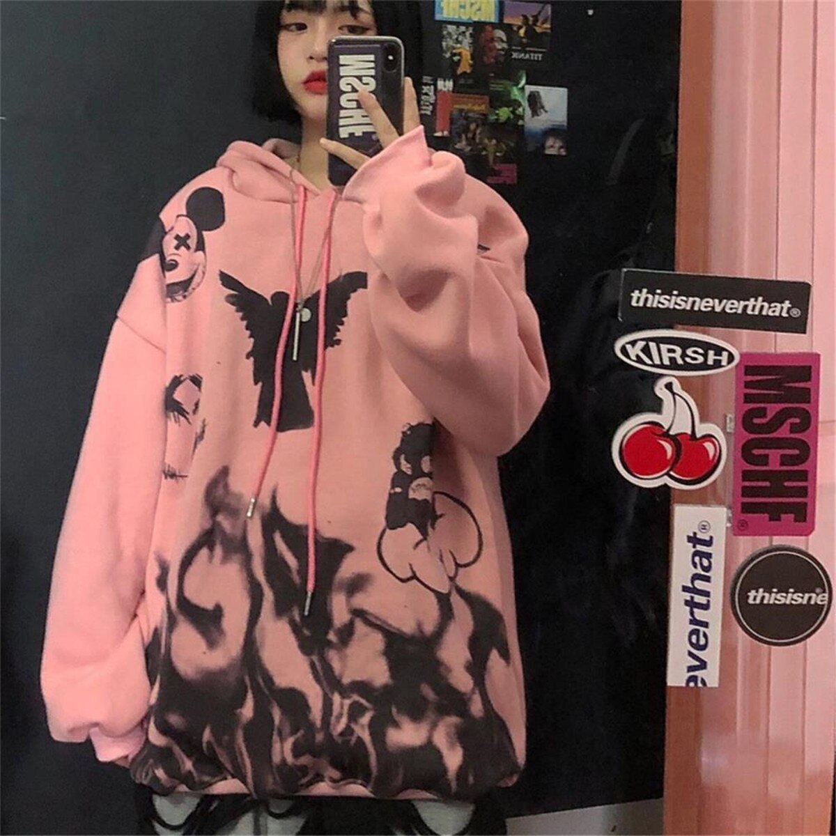 "Take The High Road" Graphic Unisex Streetwear Vintage Women Men Y2K Hoodie