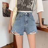 "Basic" Women Streetwear Denim Shorts