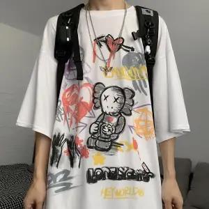 "Purple Ghost" Graphic Unisex Streetwear Vintage Women Men Y2K T-Shirt