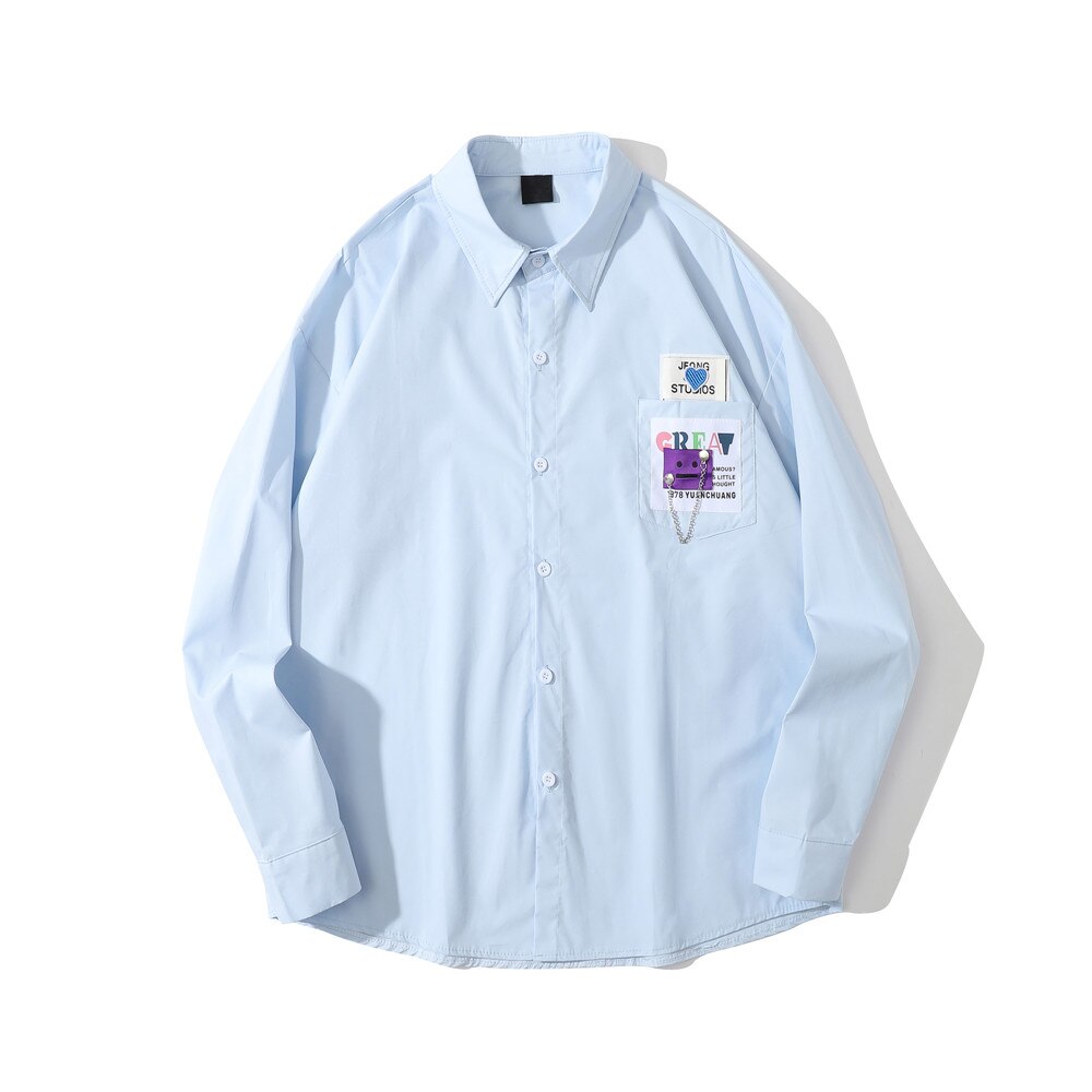 "Studio Executive" Graphic Unisex Streetwear Vintage Women Men Y2K Button Up Shirt