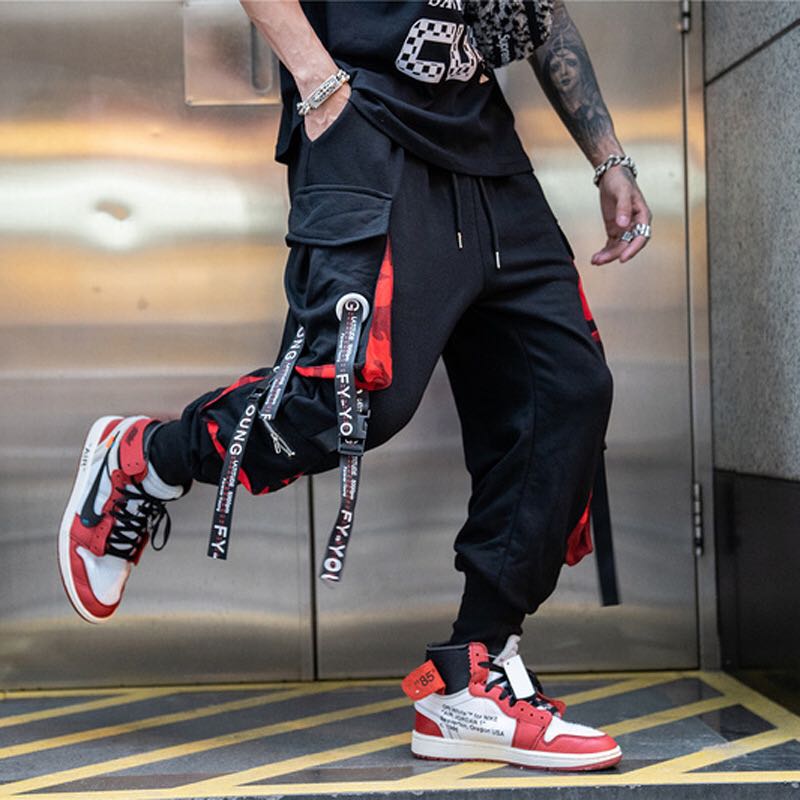 "Hang" Graphic Unisex Streetwear Women Men Y2K Tactical Joggers