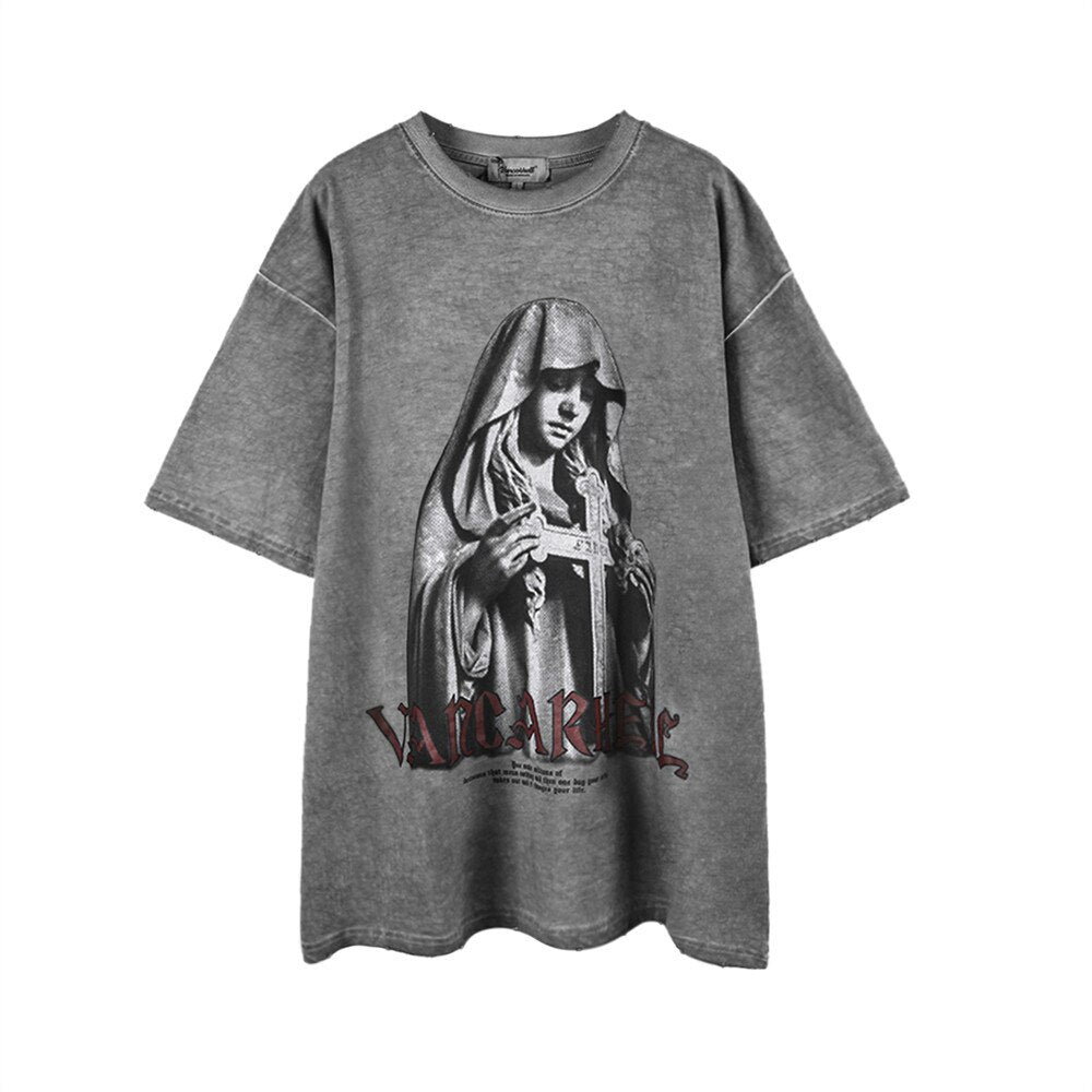 "Morning Wake" Graphic Unisex Streetwear Vintage Women Men Y2K T-Shirt