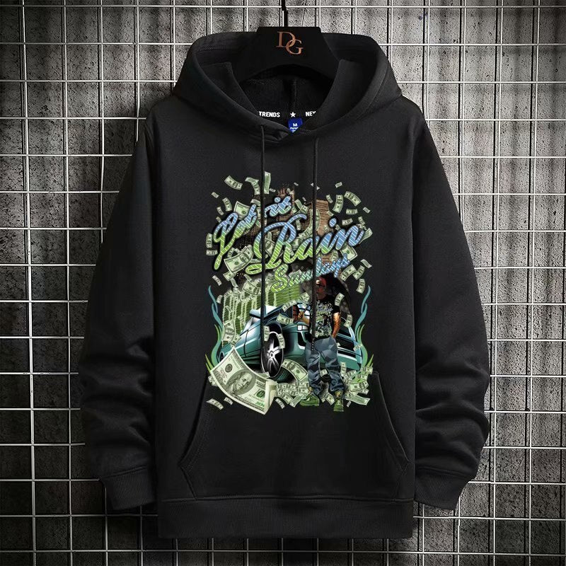 "Lottery" Graphic Unisex Streetwear Vintage Women Men Y2K Hoodie