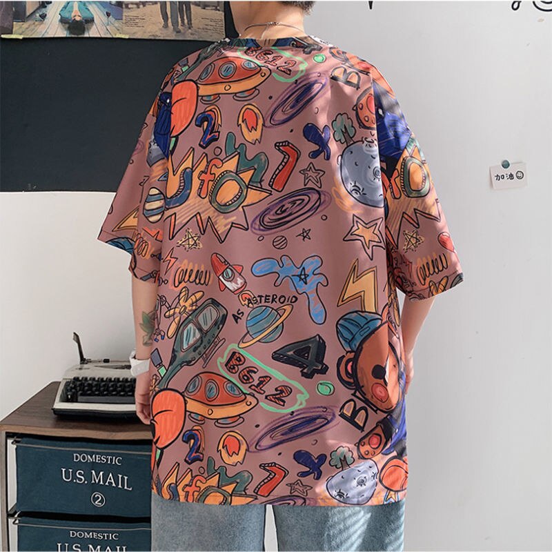 "Cartoon Bear" Unisex Men Women Streetwear Graphic T-Shirt