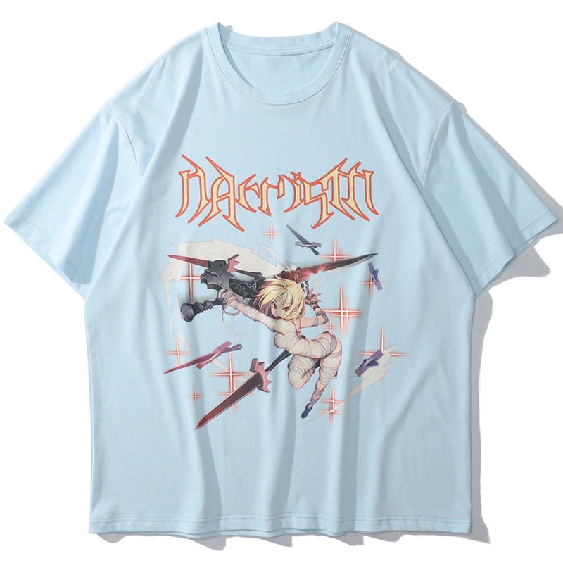 "The Fighter" Graphic Unisex Streetwear Vintage Women Men Y2K T-Shirt