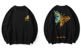 "Golden Butterfly" Graphic Unisex Streetwear Women Men Y2K Sweatshirt