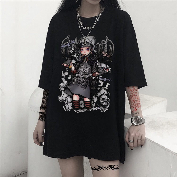 "Standing Heart" Graphic Unisex Streetwear Vintage Women Men Y2K T-Shirt
