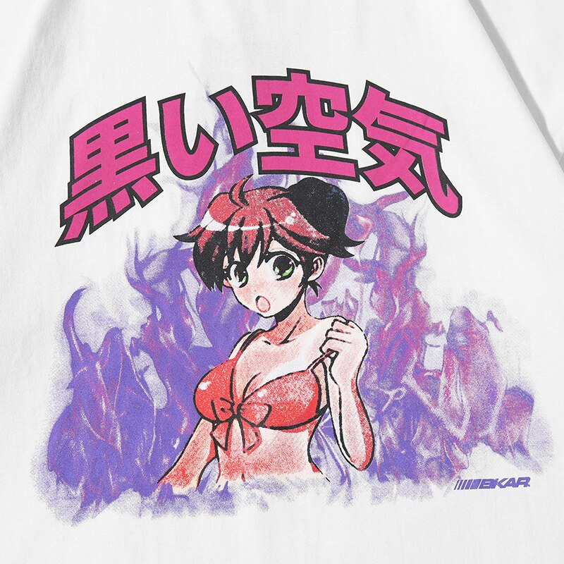 "Blue Smoke" Graphic Unisex Streetwear Vintage Women Men Y2K T-Shirt