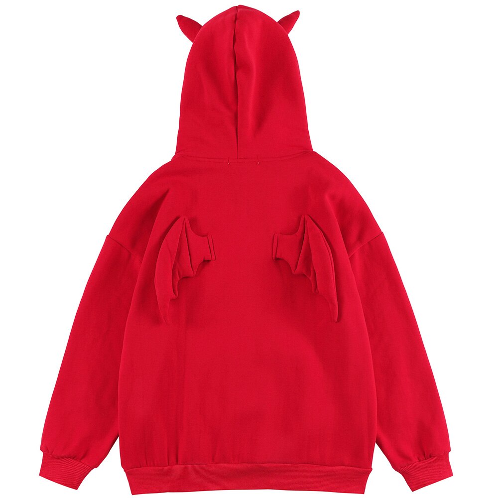 "With Wings" Graphic Unisex Streetwear Vintage Women Men Y2K Hoodie