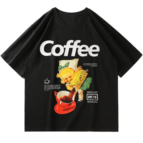 "Coffee Break" Unisex Men Women Streetwear Graphic T-Shirt