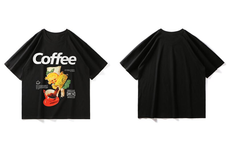 "Coffee Break" Unisex Men Women Streetwear Graphic T-Shirt
