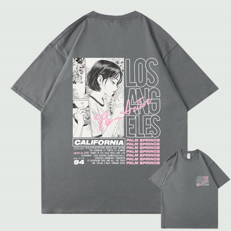 "Downtown" Graphic Unisex Streetwear Vintage Women Men Y2K T-Shirt