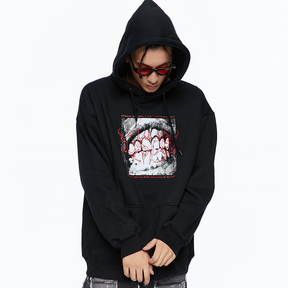 "Bitten" Unisex Men Women Streetwear Graphic Hoodie