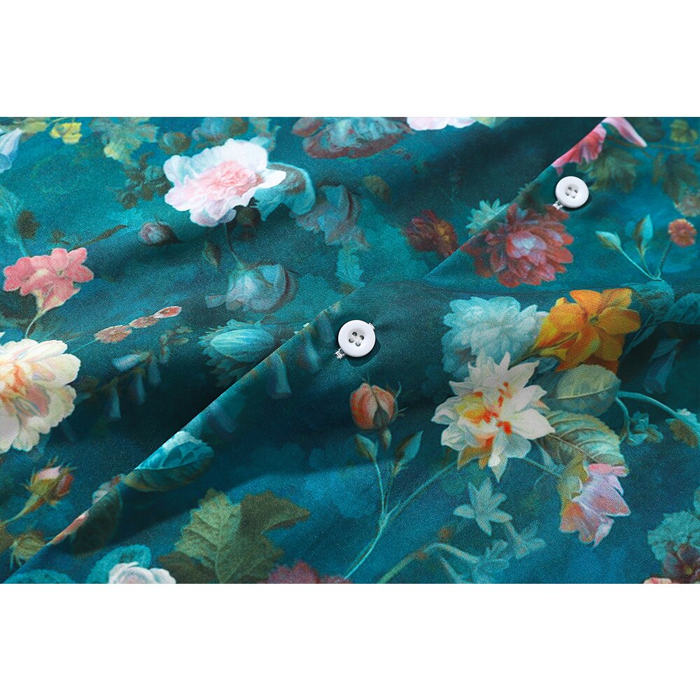 "Ocean Views" Graphic Unisex Streetwear Vintage Women Men Y2K Button Up Shirt