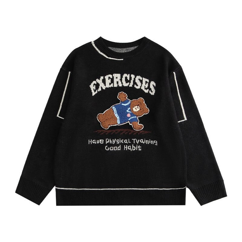 "Big Exercises" Unisex Men Women Streetwear Graphic Sweater