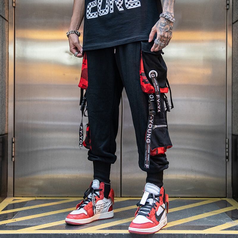 "Hang" Graphic Unisex Streetwear Women Men Y2K Tactical Joggers