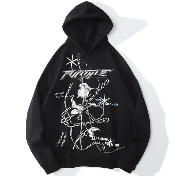 "Broken Chains" Graphic Unisex Streetwear Vintage Women Men Y2K Hoodie