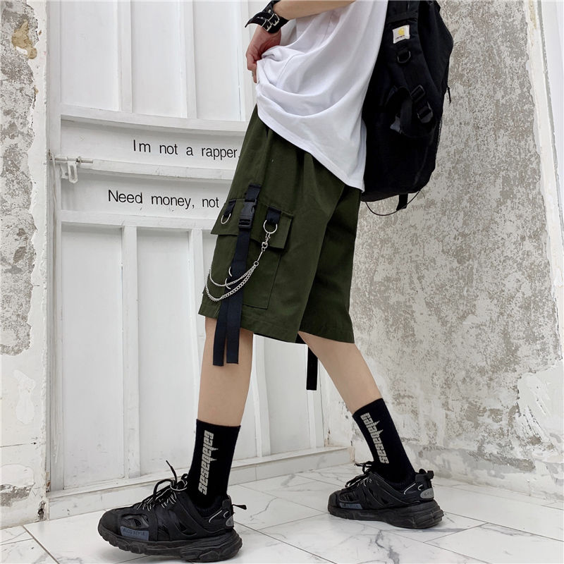 "Punk Summer" Graphic Unisex Streetwear Women Men Y2K Cargo Shorts