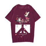 "Grey Blossom" Men Women Streetwear Unisex Graphic T-Shirt