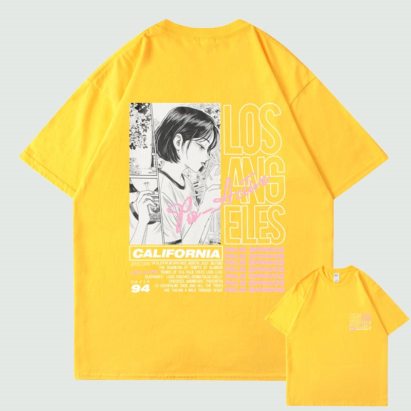"Downtown" Graphic Unisex Streetwear Vintage Women Men Y2K T-Shirt