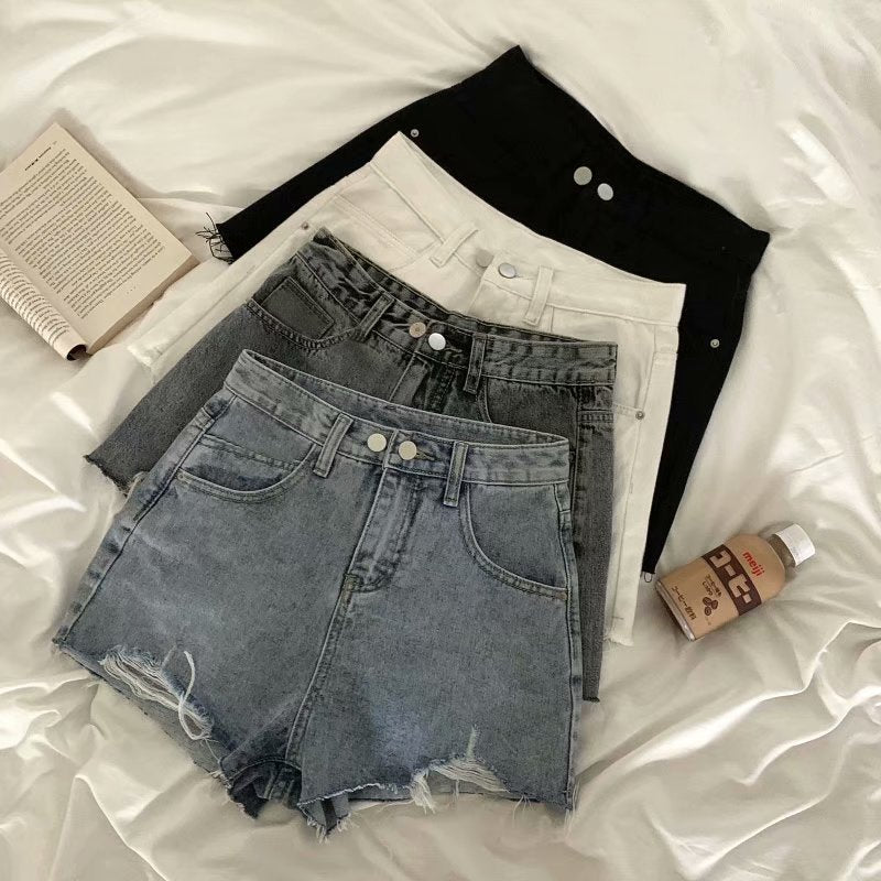 "Basic" Women Streetwear Denim Shorts