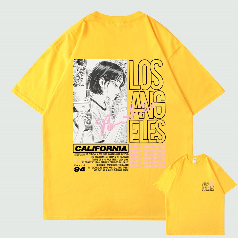 "Downtown" Graphic Unisex Streetwear Vintage Women Men Y2K T-Shirt
