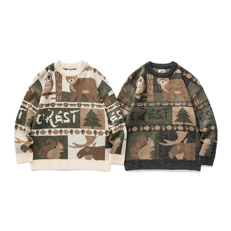 "Warm Christmas" Graphic Unisex Streetwear Vintage Women Men Y2K Sweater