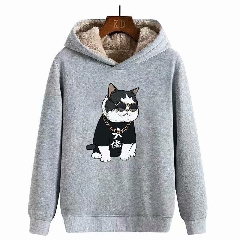 "Scared One" Graphic Unisex Streetwear Vintage Women Men Y2K Hoodie
